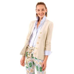 Gretchen Scott Beige Grosgrain Heaven Cardigan Sweater